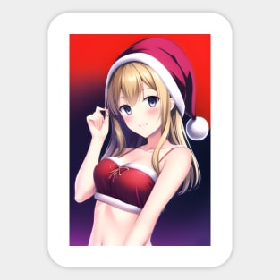 Santa Girl Sticker